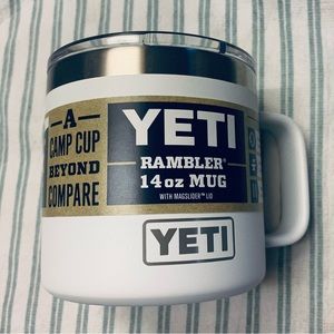 YETI 14oz Tumbler Mug ~ White ~ NEW